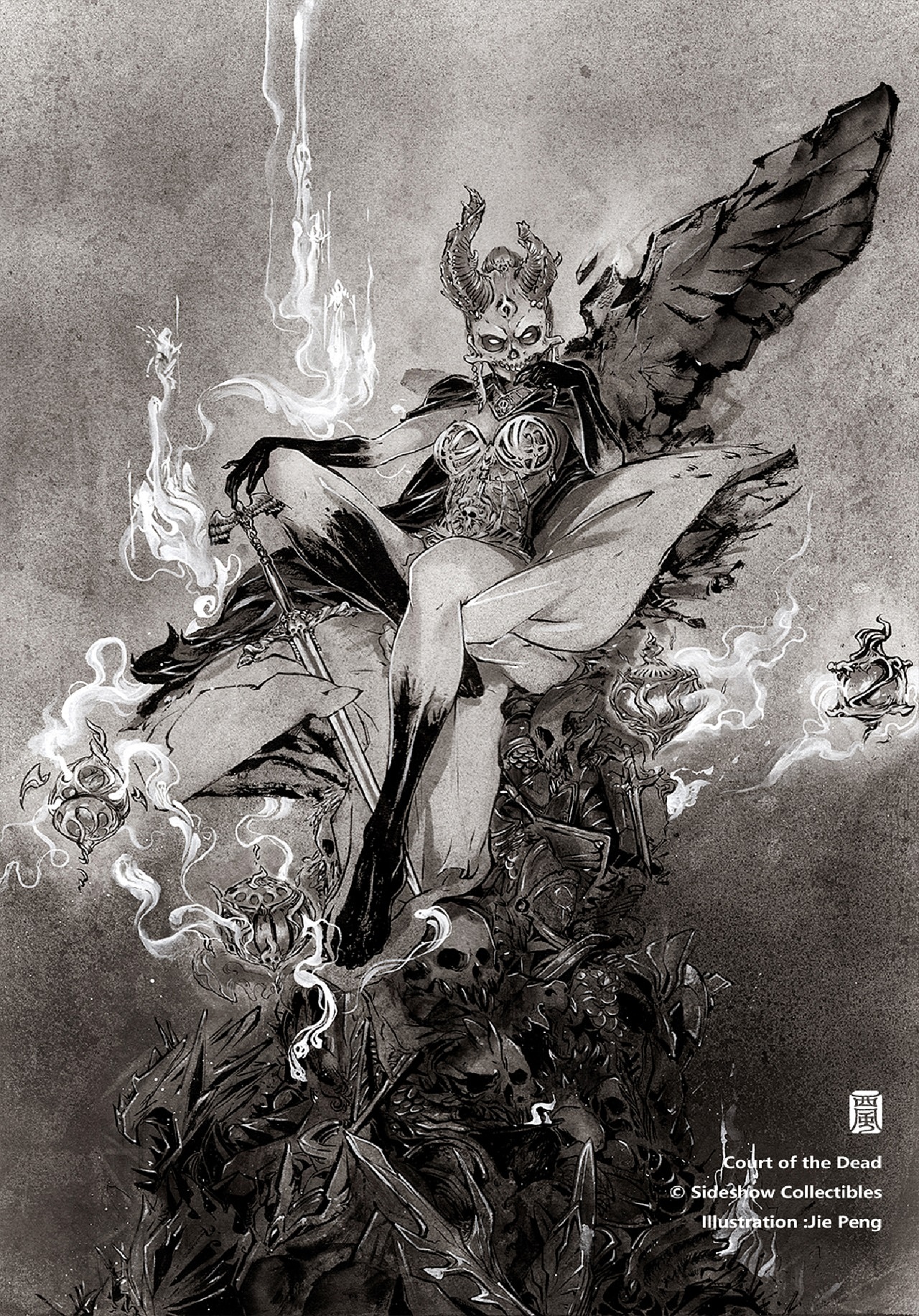 《墨》似动而静（12p）（图ZMTkxMzE3MDQ0） - 商业插画 - 站酷设计师西风XiFeng原创素材 - 站酷ZCOOL