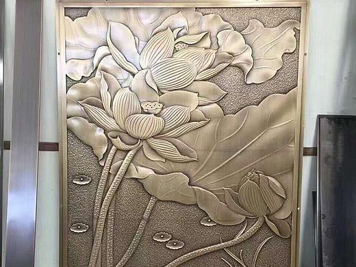 高端定制铝艺浮雕屏风壁画隔断