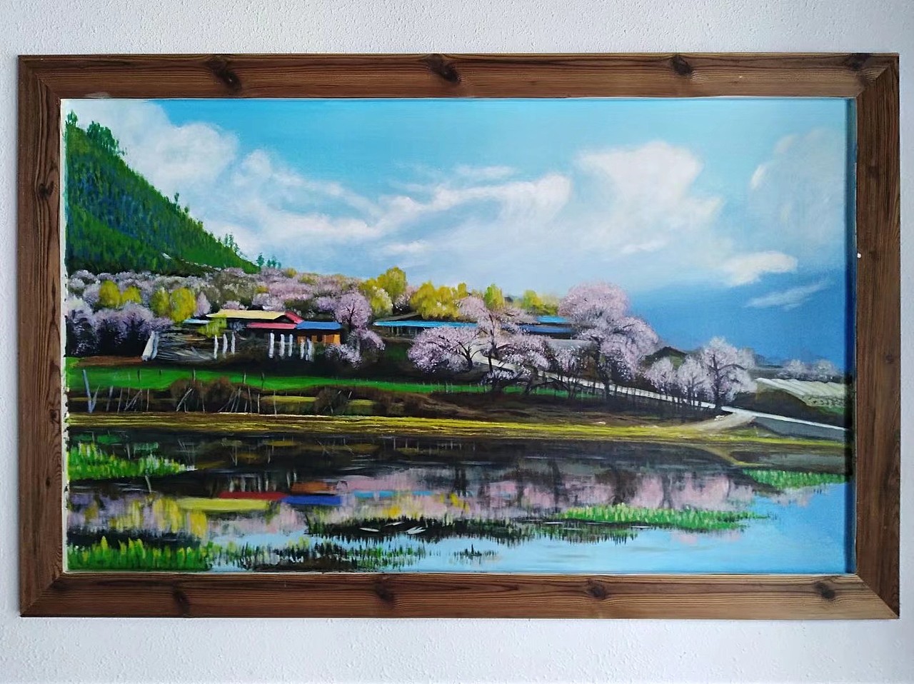 手绘油画布面油画摄影转绘放大油画