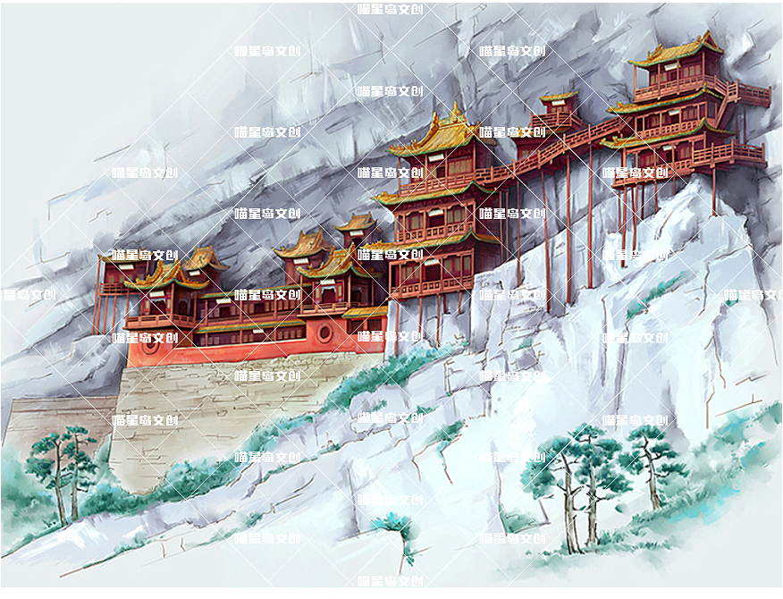 景区手绘地图，智慧旅游地图绘制，全域旅游手绘地图（图ZMjUyODM5NjA4） - 商业插画 - 站酷设计师喵星岛文创原创素材 - 站酷ZCOOL