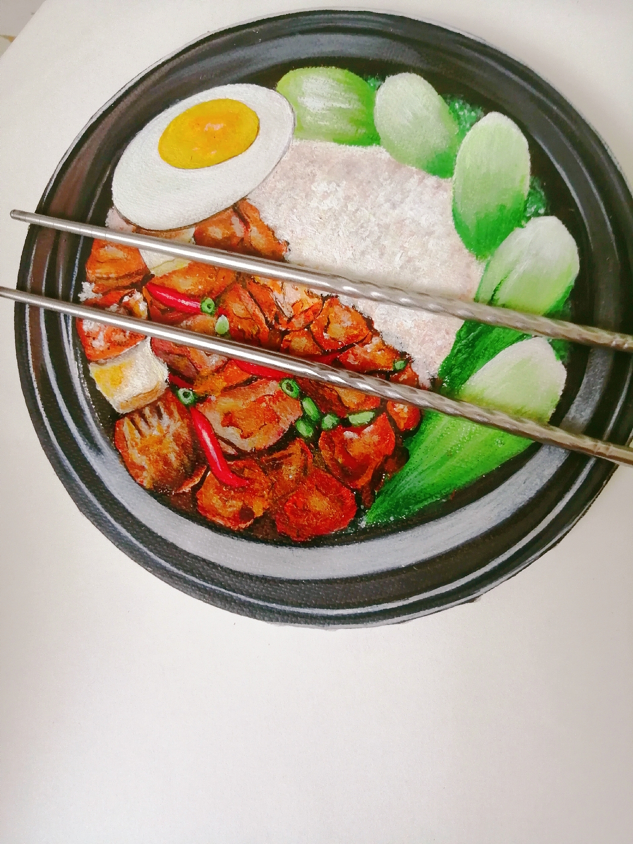手绘  丙烯画  油画