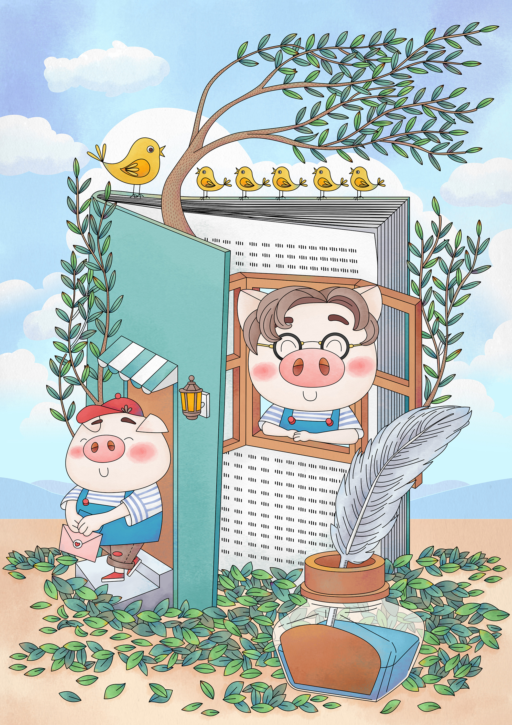 放飞自我的小猪猪