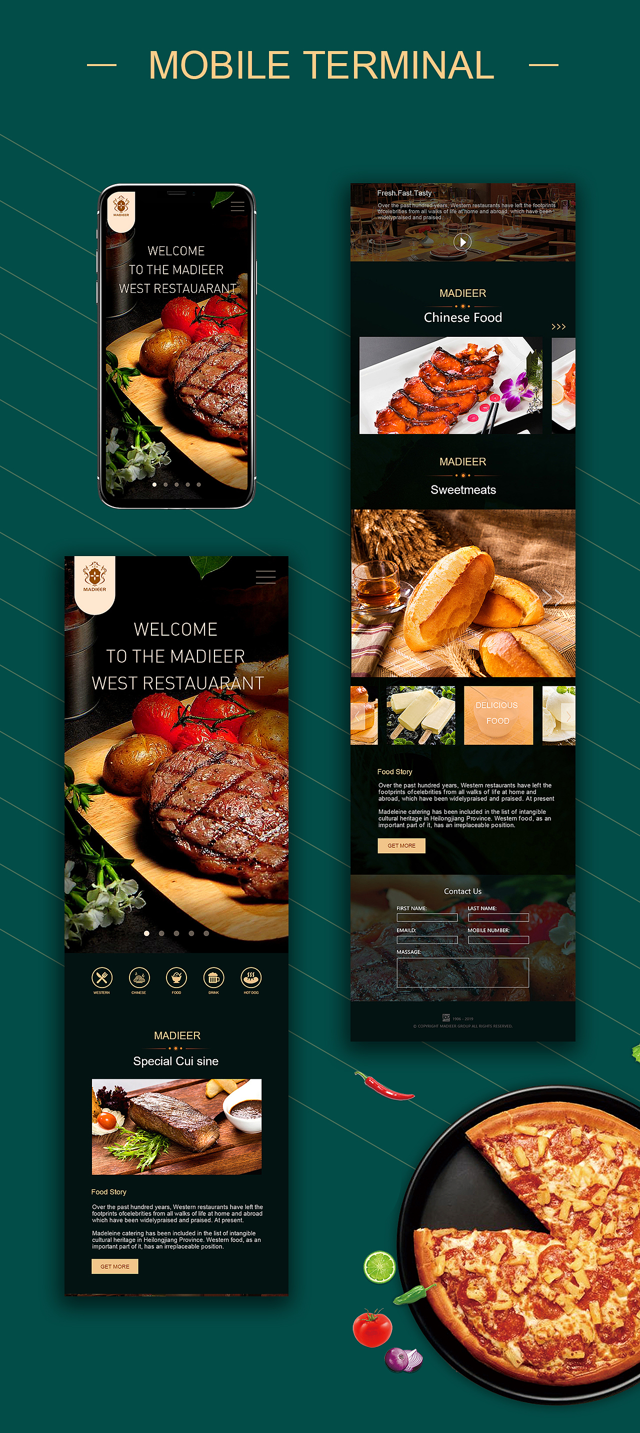 马迭尔西餐-网页（图ZMTg3MjE2OTY0） - 企业官网 - 站酷设计师传雪UCD_Vision原创素材 - 站酷ZCOOL