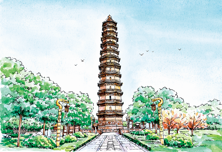 铁塔公园,铁塔公园是以现存的铁塔(开宝寺塔)而命名的名胜古迹公园