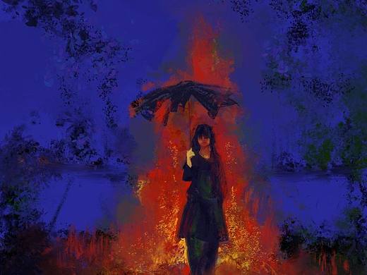 色感練習《野火》（個人主頁-ZNjU2NjI2OTY=） - 概念設定 - 站酷設計師犯困的珜原創(chuàng)素材 - 站酷ZCOOL