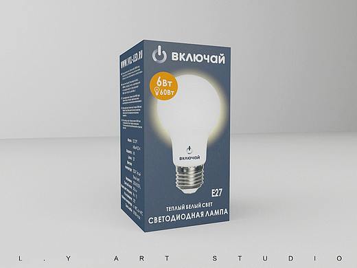 灯泡产品外包装C4D建模渲染结合PS、AI贴图设计效果图