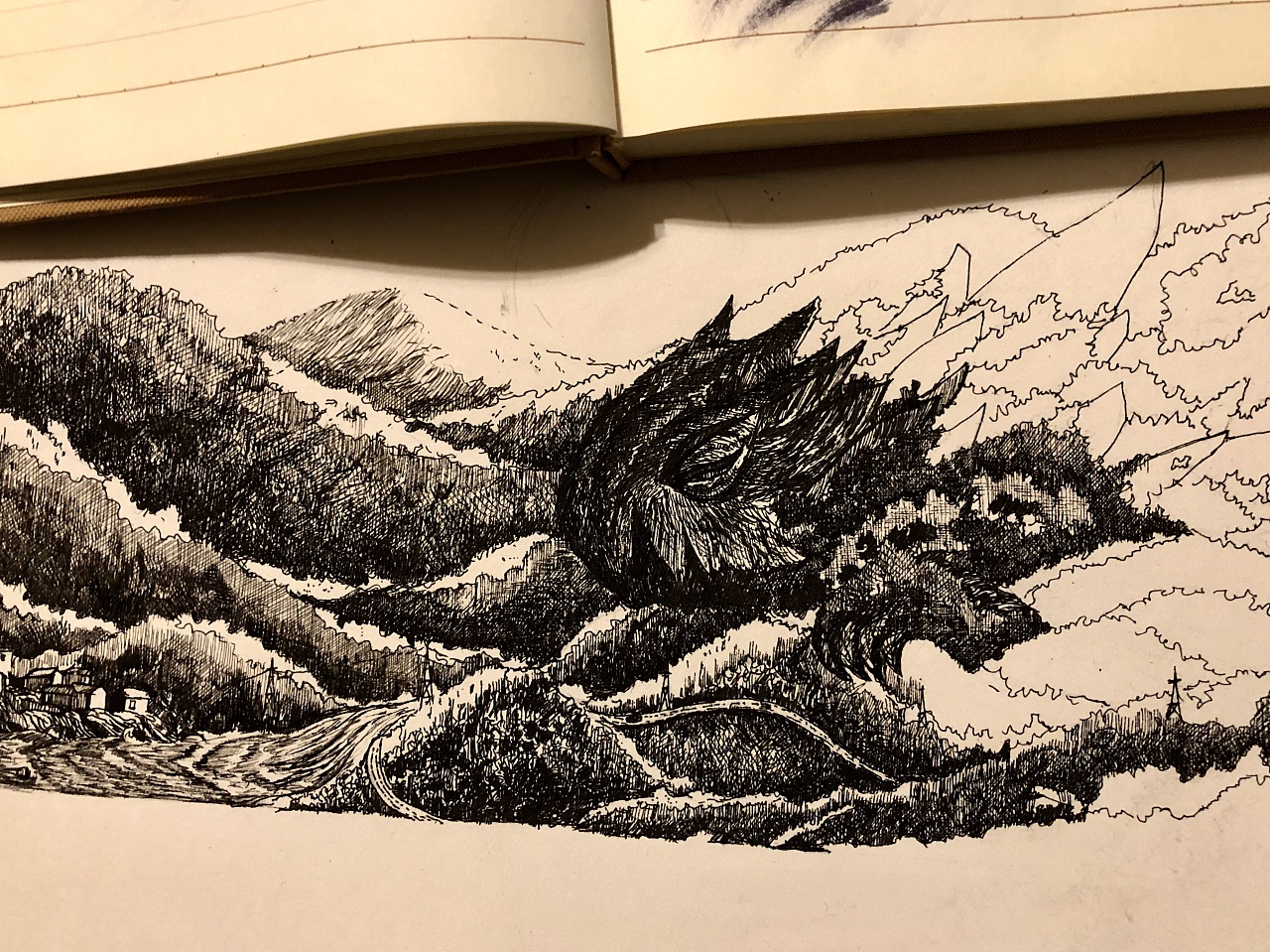 加美拉入梦|纯艺术|钢笔画|五羊君 - 原创作品 - 站酷 (zcool)