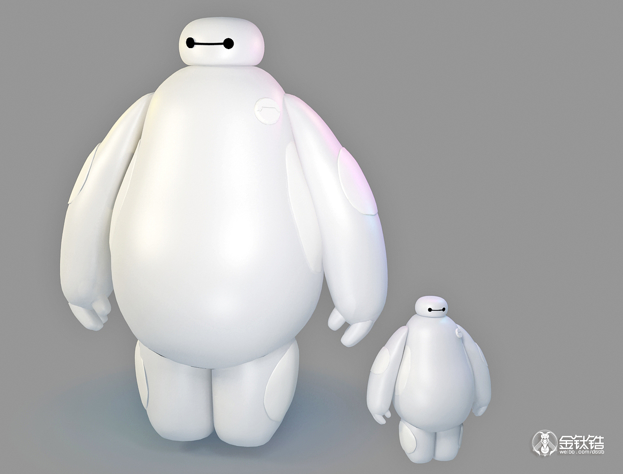 大白3d建模练习,额,看着这么简单,建模渲染居然花了两小时