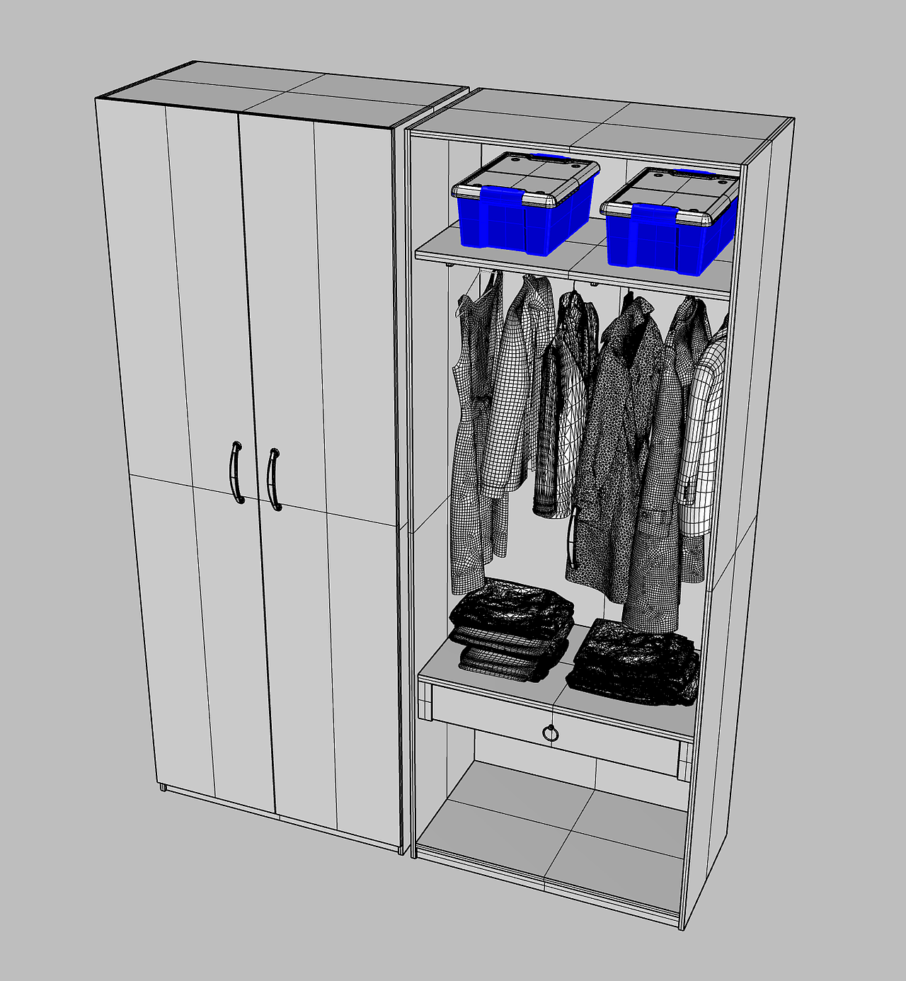 衣服衣柜犀牛模型