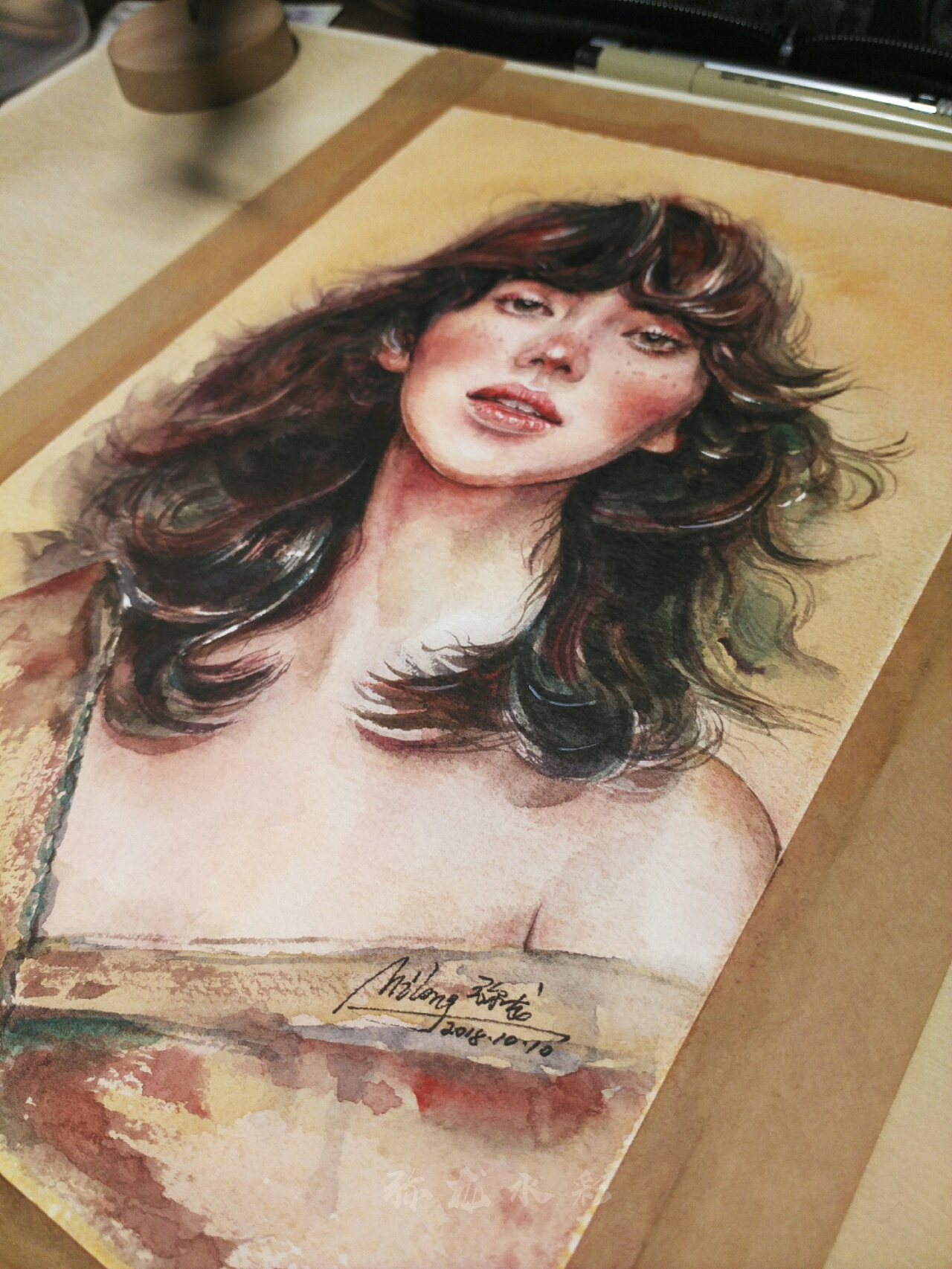 弥龙水彩-香肩（图ZMTMxMTM2NDQ0） - 绘画 - 站酷设计师弥龙水彩原创素材 - 站酷ZCOOL