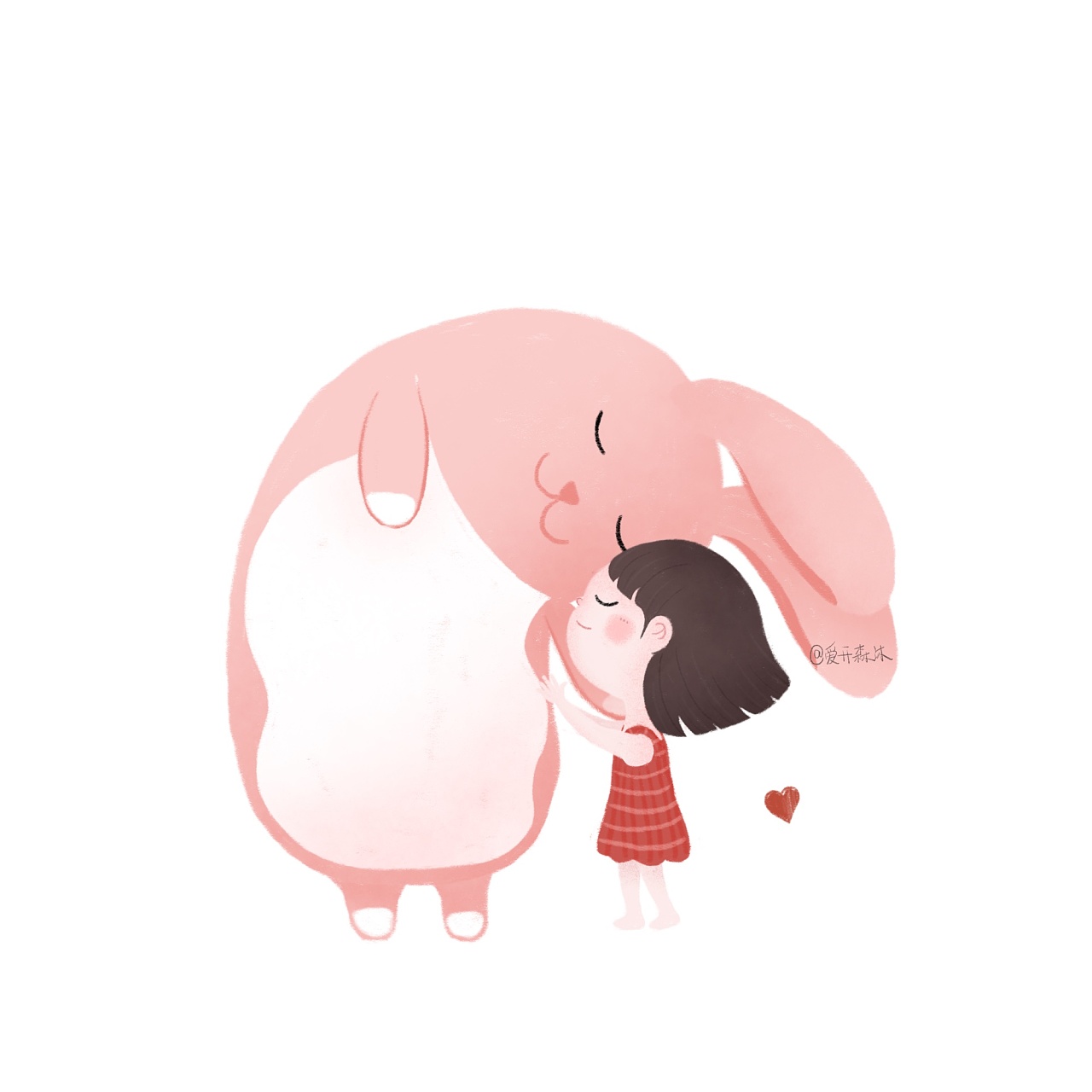 m和抱抱兔的日常生活