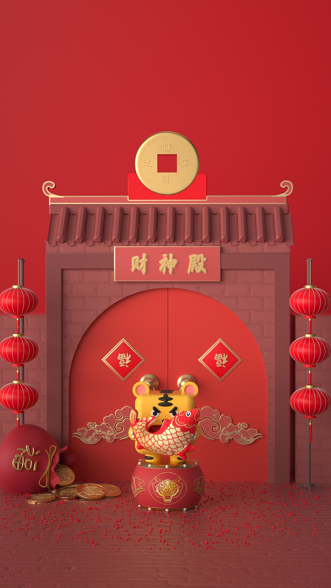 小脑斧祝大家新年快乐，万事如意   