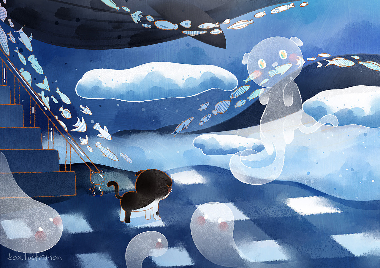 猫之梦（图ZMTk2Mzc5MDky） - 绘本 - 站酷设计师Kox豪烁郎原创素材 - 站酷ZCOOL