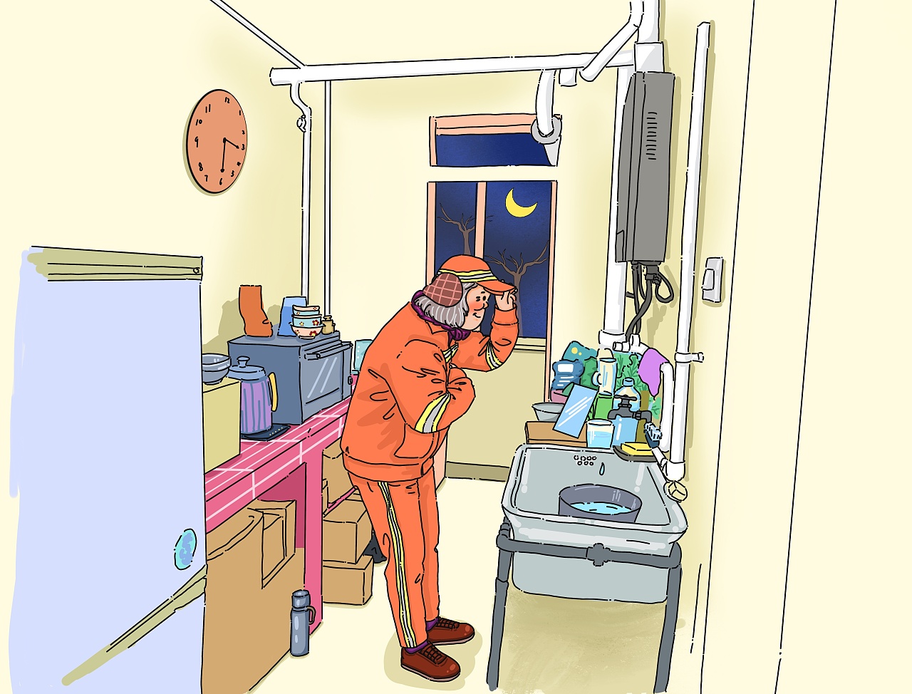 环卫工人的一天 辛苦啦|插画|儿童插画|张大青儿 - 原创作品 - 站酷