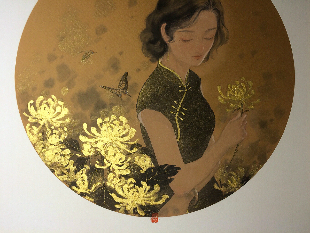 早期新国画｜《默菊》手绘古风国风水墨画工笔艺术插画（图ZMTMwMTgzNjI0） - 艺术插画 - 站酷设计师何塞特Herset原创素材 - 站酷ZCOOL