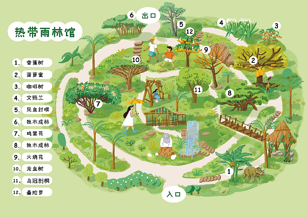北京植物园创意地图|平面|其他平面|澡堂子有灵感 - 原创作品 - 站酷 (ZCOOL)