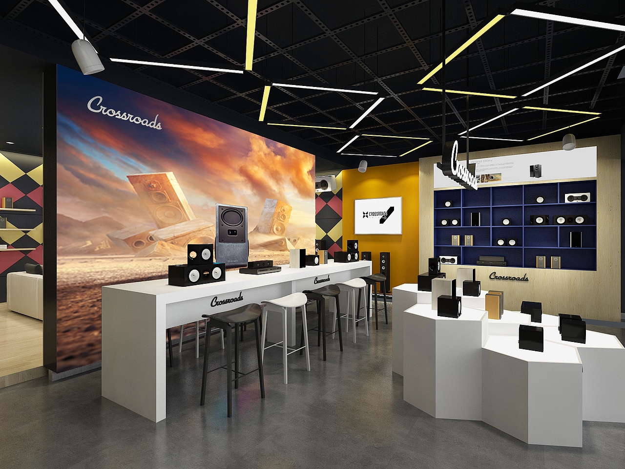 Crossroads音箱品牌店（图ZMjg1ODczNDg0） - 商业空间设计 - 站酷设计师星饰界设计原创素材 - 站酷ZCOOL