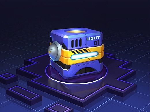 科技风宝箱长图/线稿设计过程