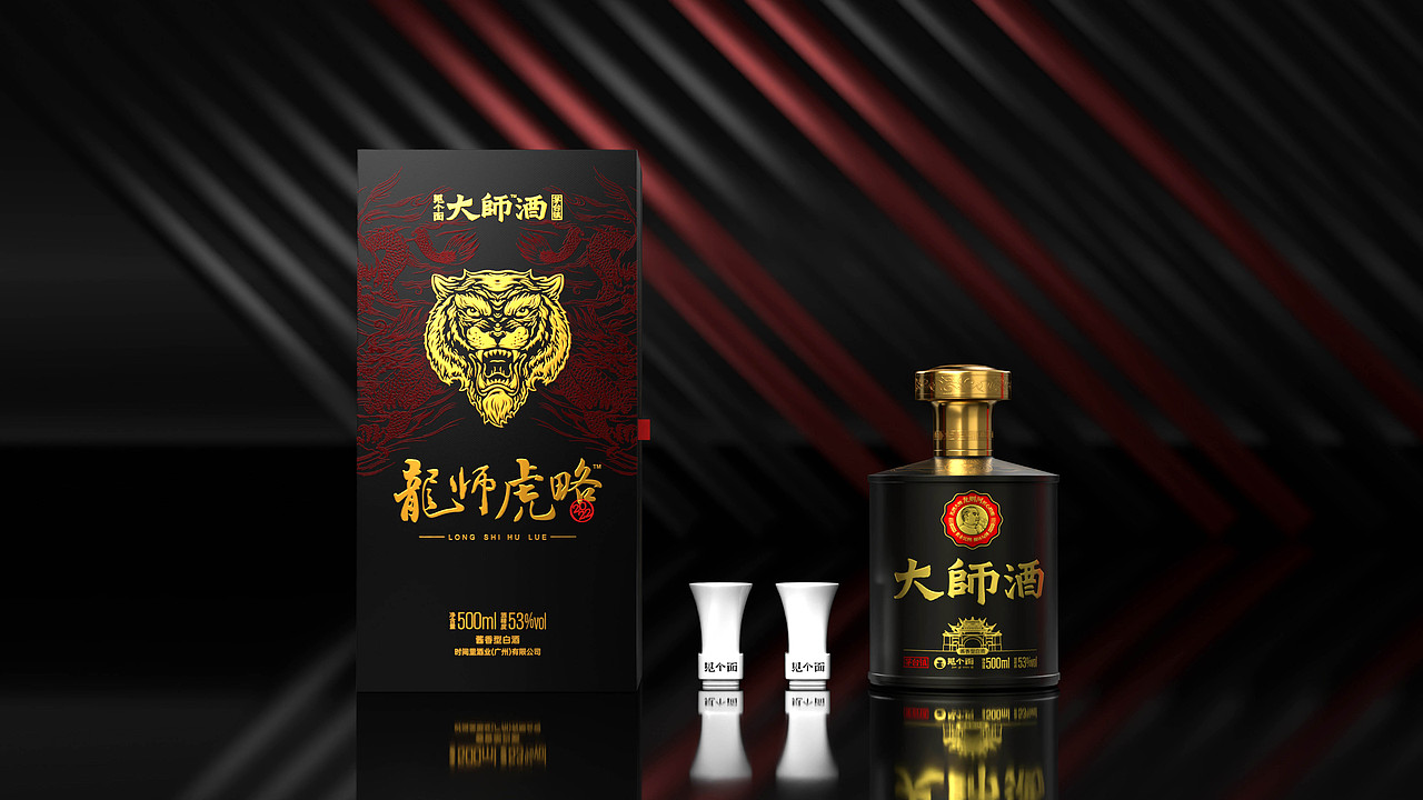 见个面大师酒-龙师虎略包装设计