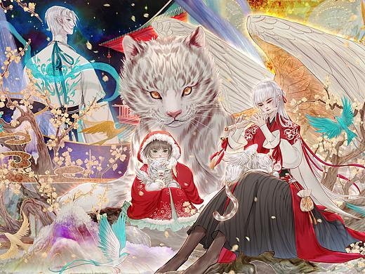 《鸟灵》漫画一周年及虎年贺图