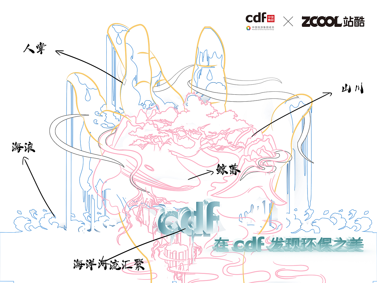 在cdf发现环保之美 —— 【鲸落】（图ZMjc4ODgzMTY4） - 海报 - 站酷设计师野三椒原创素材 - 站酷ZCOOL