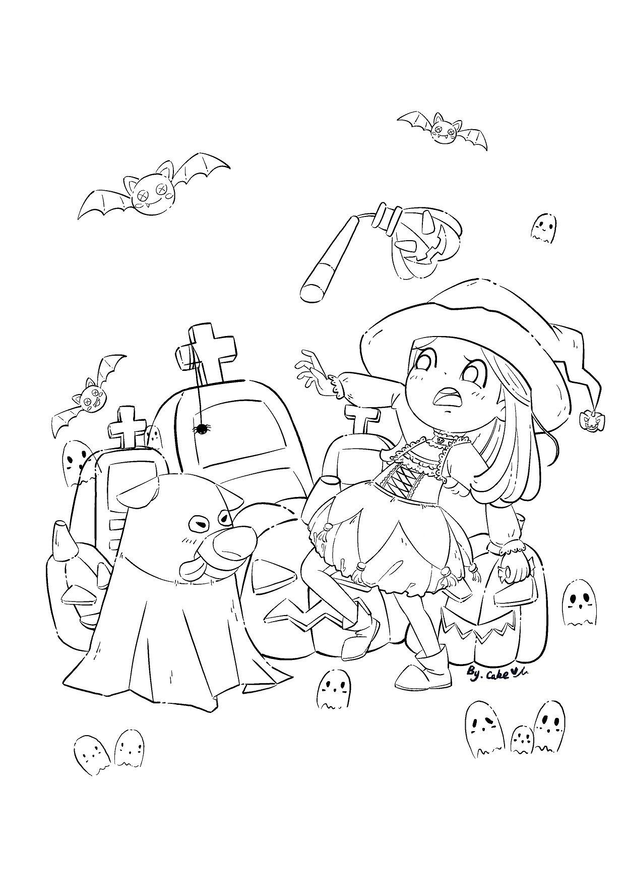 万圣节主题插画