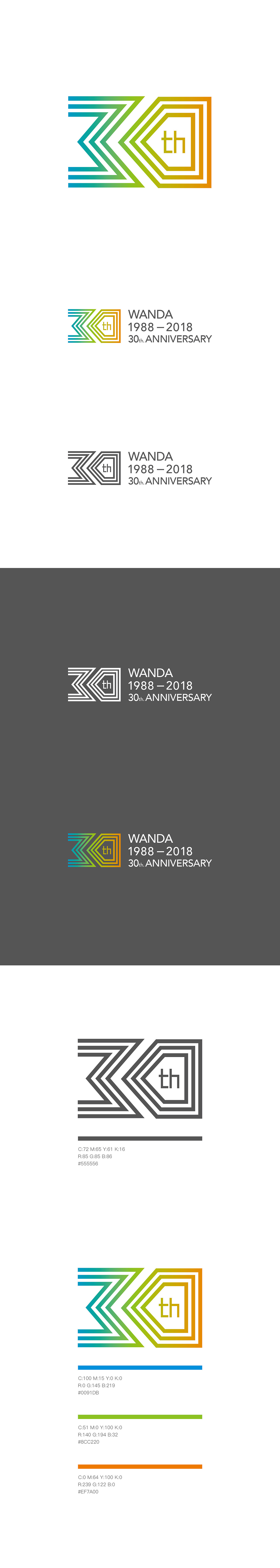 万达30周年LOGO设计