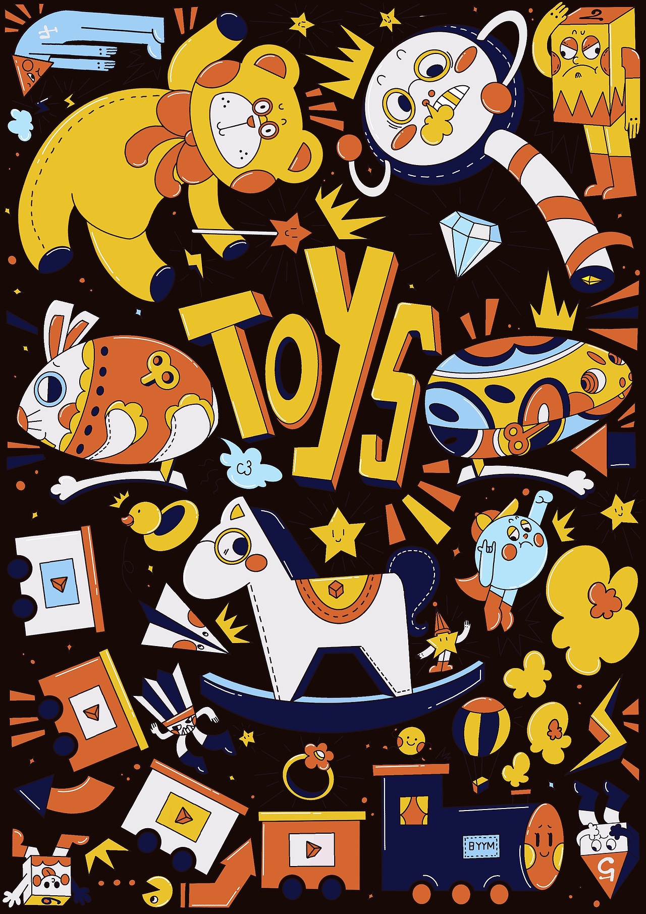 元素插画-玩具-咖啡杯包装插画礼品包装插画（图ZMjUwMTMxNDQ0） - 商业插画 - 站酷设计师与喵插画原创素材 - 站酷ZCOOL