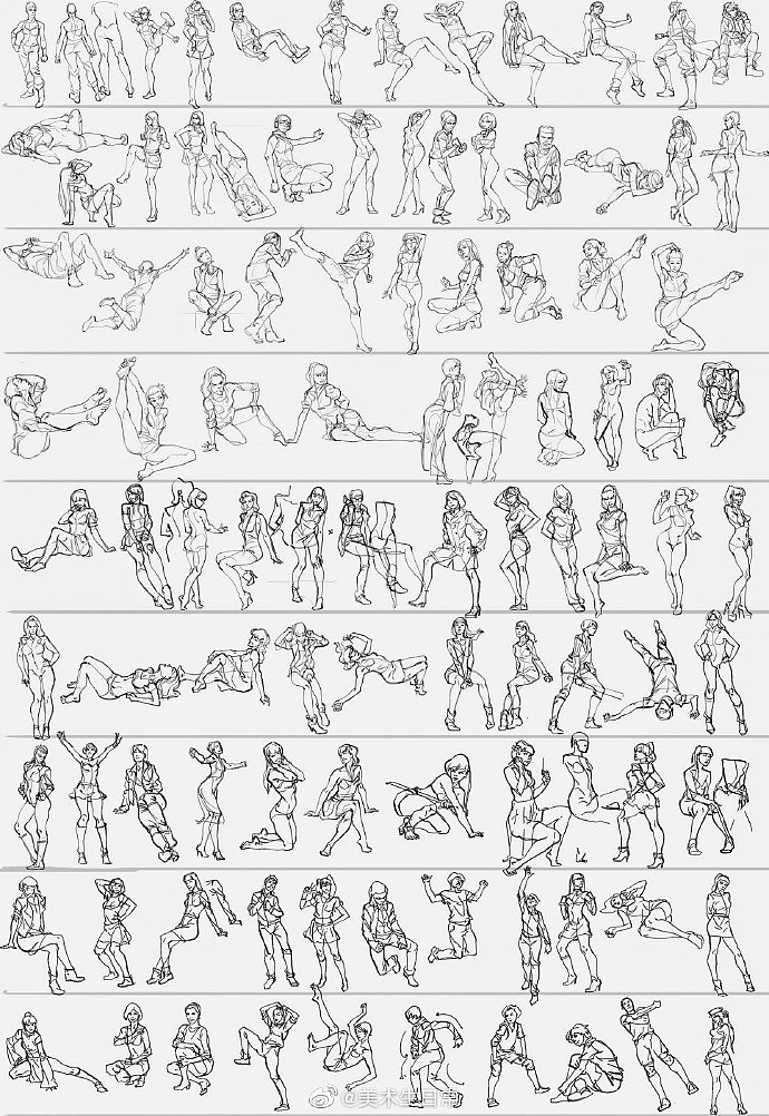 动漫人体构图（图ZMjIwODQ3OTk2） - 单幅漫画 - 站酷设计师弄个名字那么麻烦原创素材 - 站酷ZCOOL