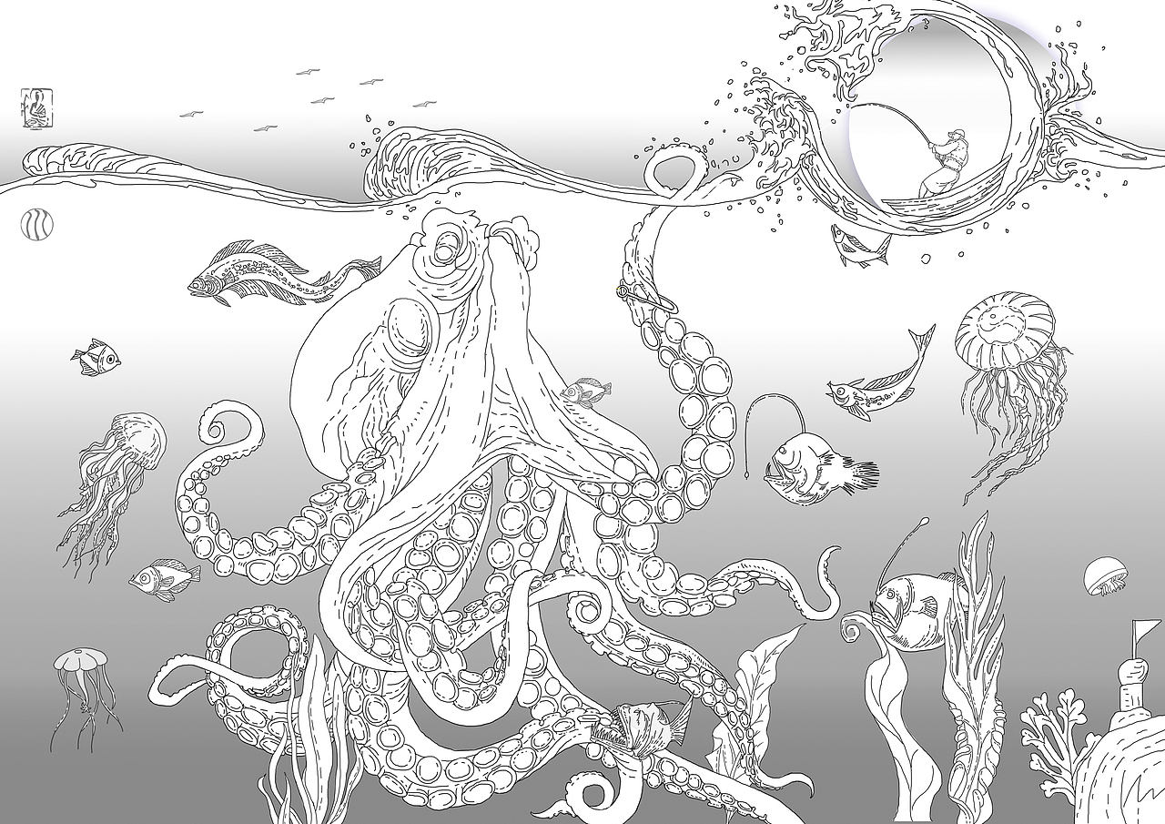 小外甥的海底世界（图ZMTMzNDI4NjI0） - 创作习作 - 站酷设计师F北川原创素材 - 站酷ZCOOL