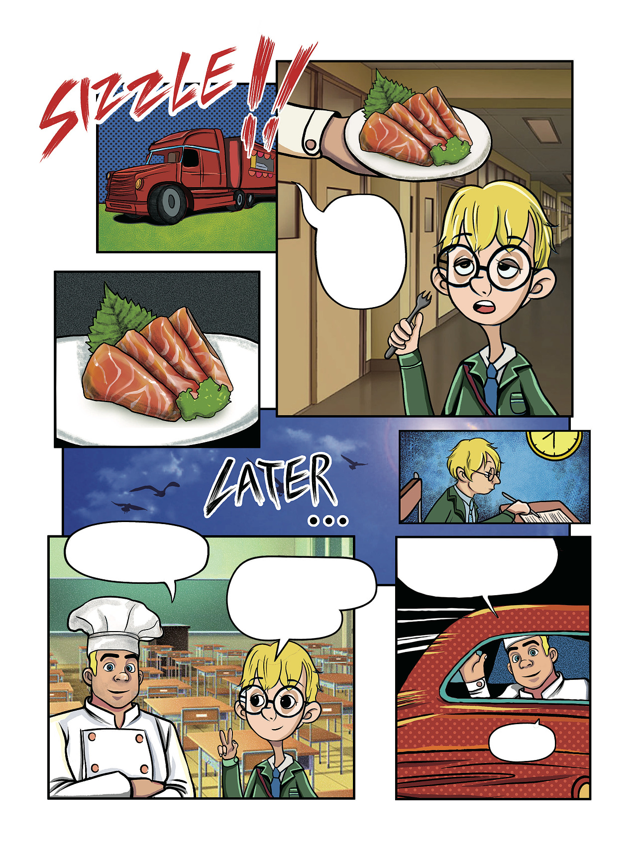 【美式漫画风格】| 儿童插画英语绘本稿件