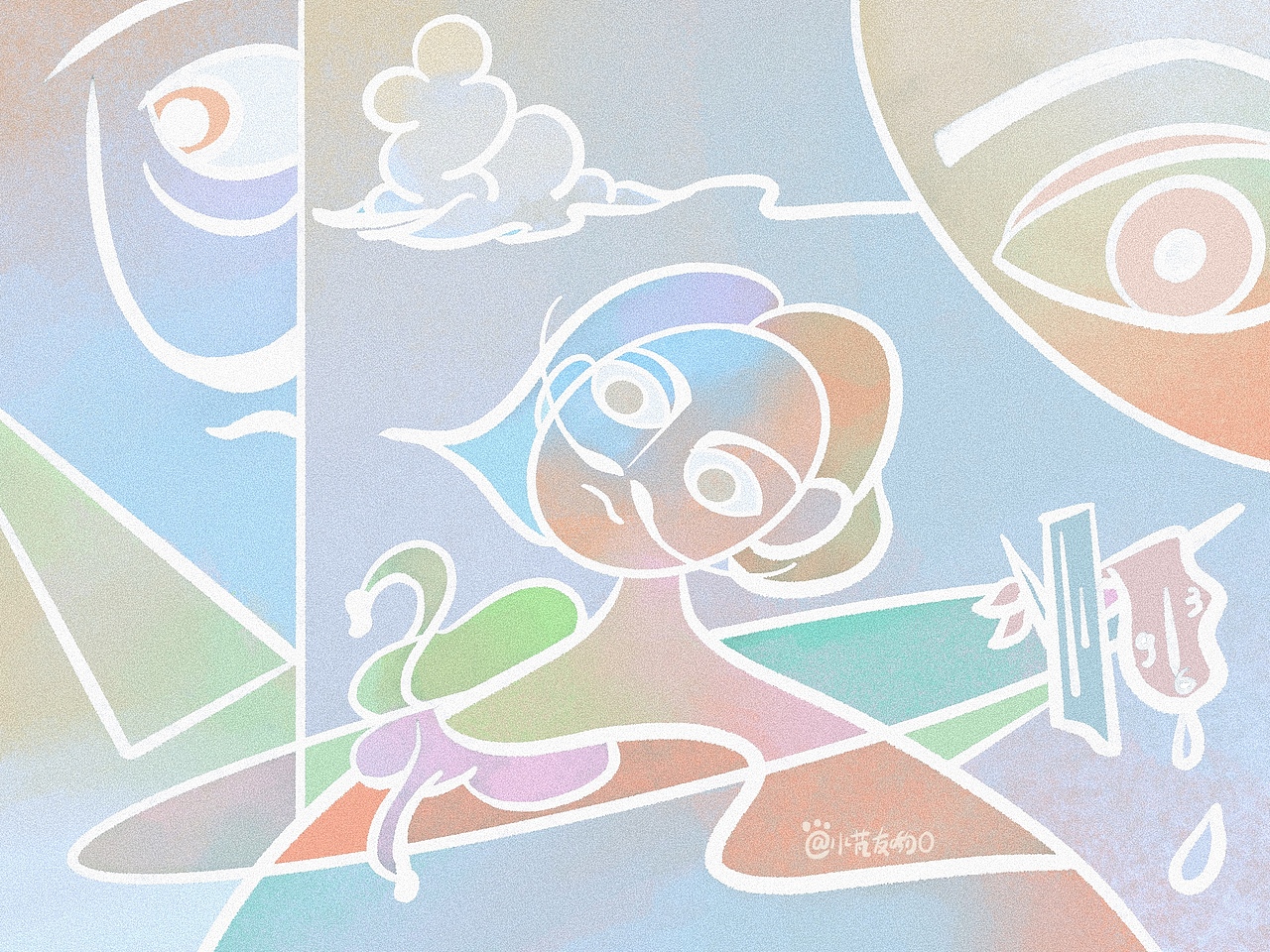 YOU&ME·DALI | 《你，不可重复》（图ZMjcwNTUzNzQ0） - 艺术插画 - 站酷设计师小芃友哟0原创素材 - 站酷ZCOOL