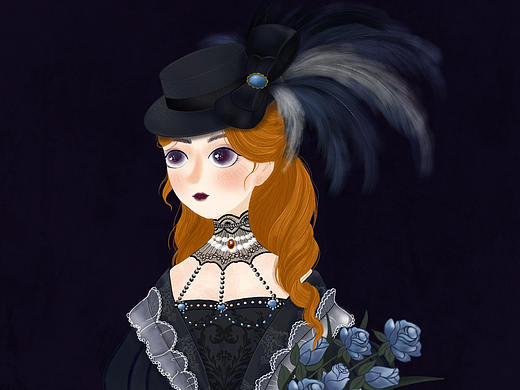 戴帽子的夫人 2