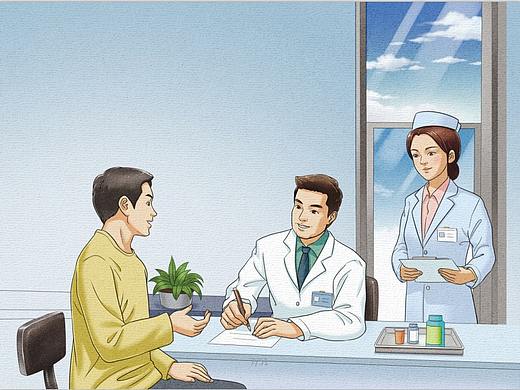医疗漫画绘制医疗海报初型未加设计元素
