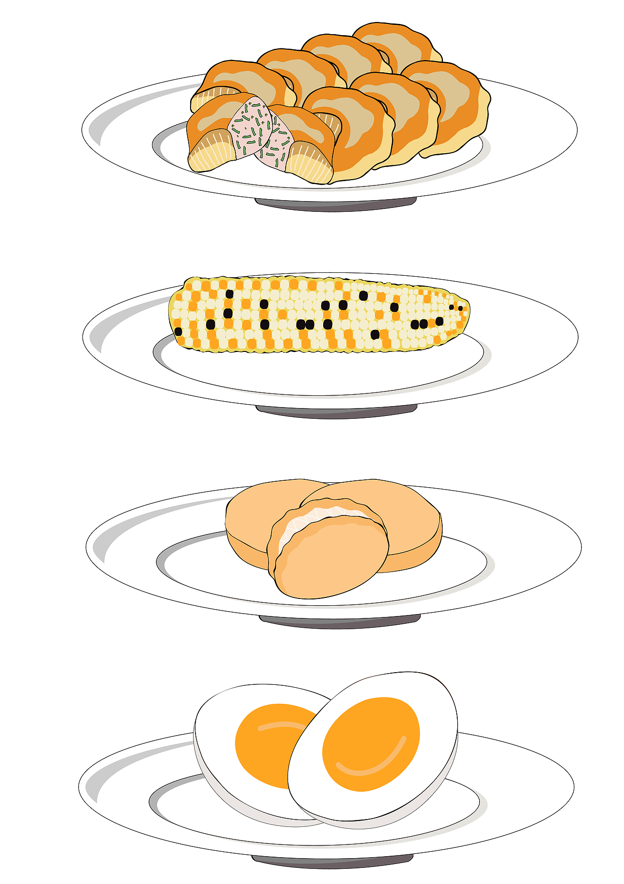 《美食点心插画集合》（图ZMTI4OTgwNjU2） - 商业插画 - 站酷设计师霞姐姐姐姐原创素材 - 站酷ZCOOL