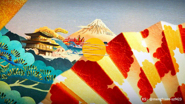 长图变成剪纸定格后就有了纵深,是不是很有趣呢?