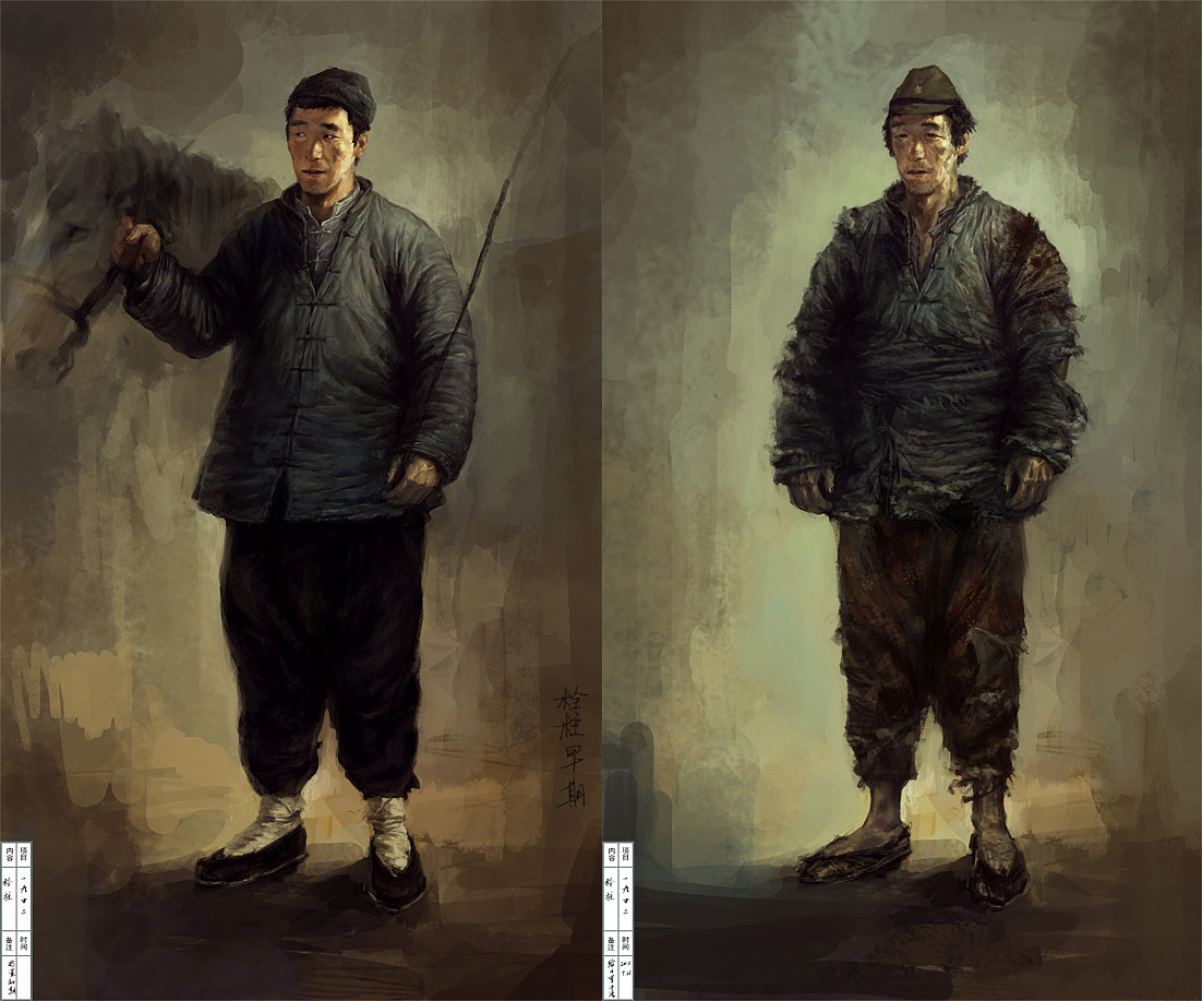 2011年给《1942》画的一些角色图 .注:我是服装组的哦