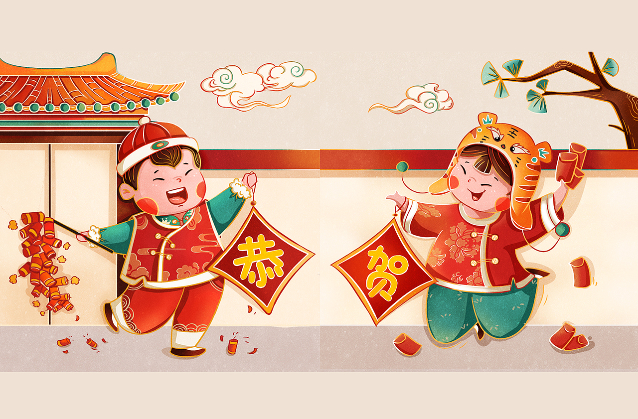 一、二月部分插画合集（图ZMjQ0ODU5NTI0） - 商业插画 - 站酷设计师懒豆原创素材 - 站酷ZCOOL