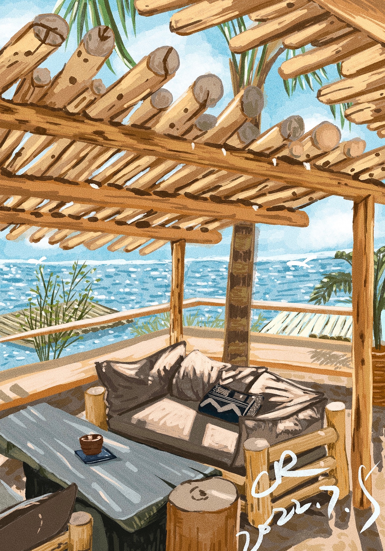 【Procreate】海岛风情