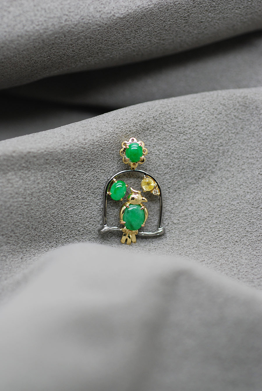 珠宝定制,翡翠镶嵌设计,彩宝设计,代波军艺术珠宝定制作品