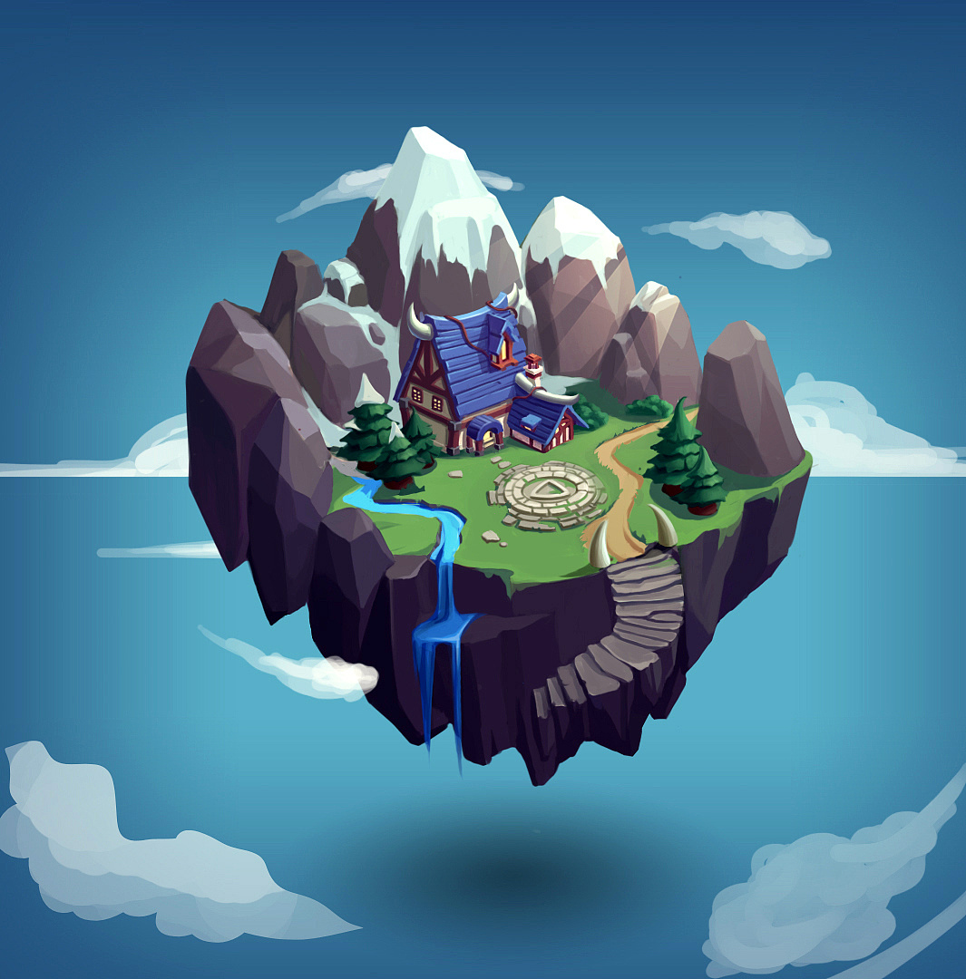 欧洲小岛|插画|游戏原画|玉米团子 - 原创作品 - 站酷 (zcool)