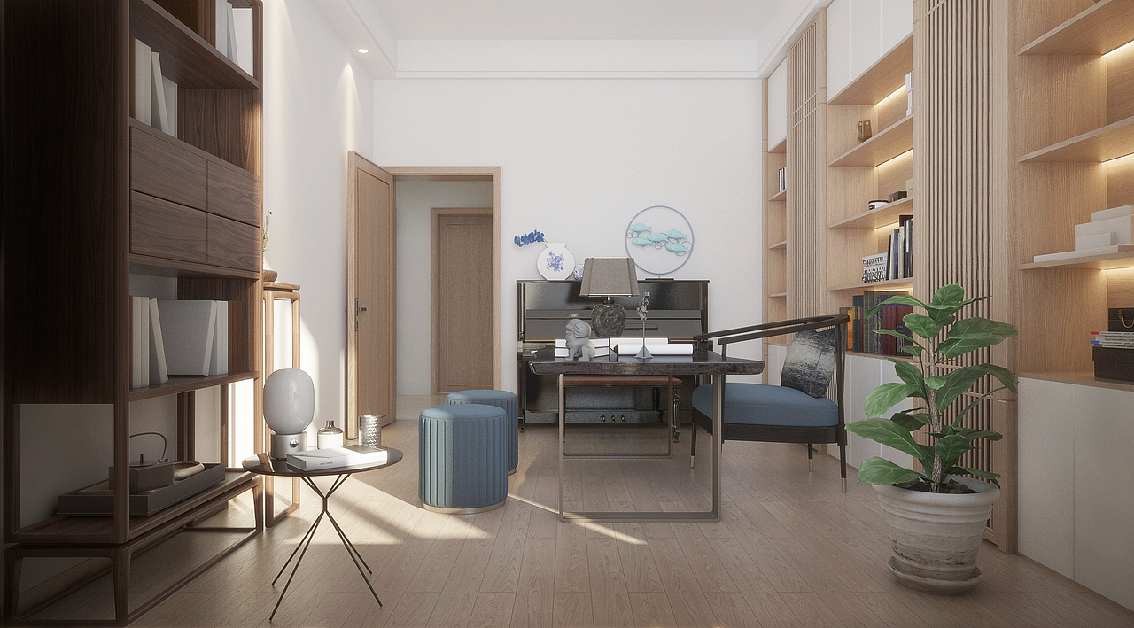 新中式别墅（图ZMjcyNzA0NTYw） - 家装设计 - 站酷设计师小猫大人原创素材 - 站酷ZCOOL