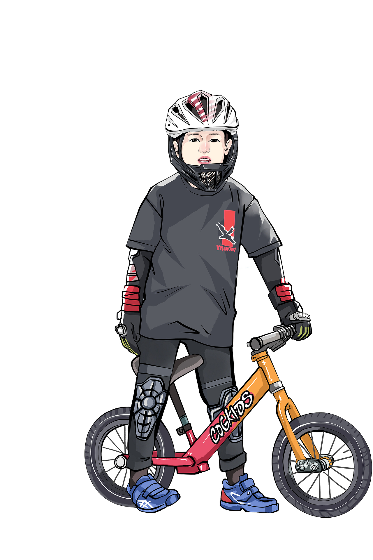 cog儿童平衡车插画设计