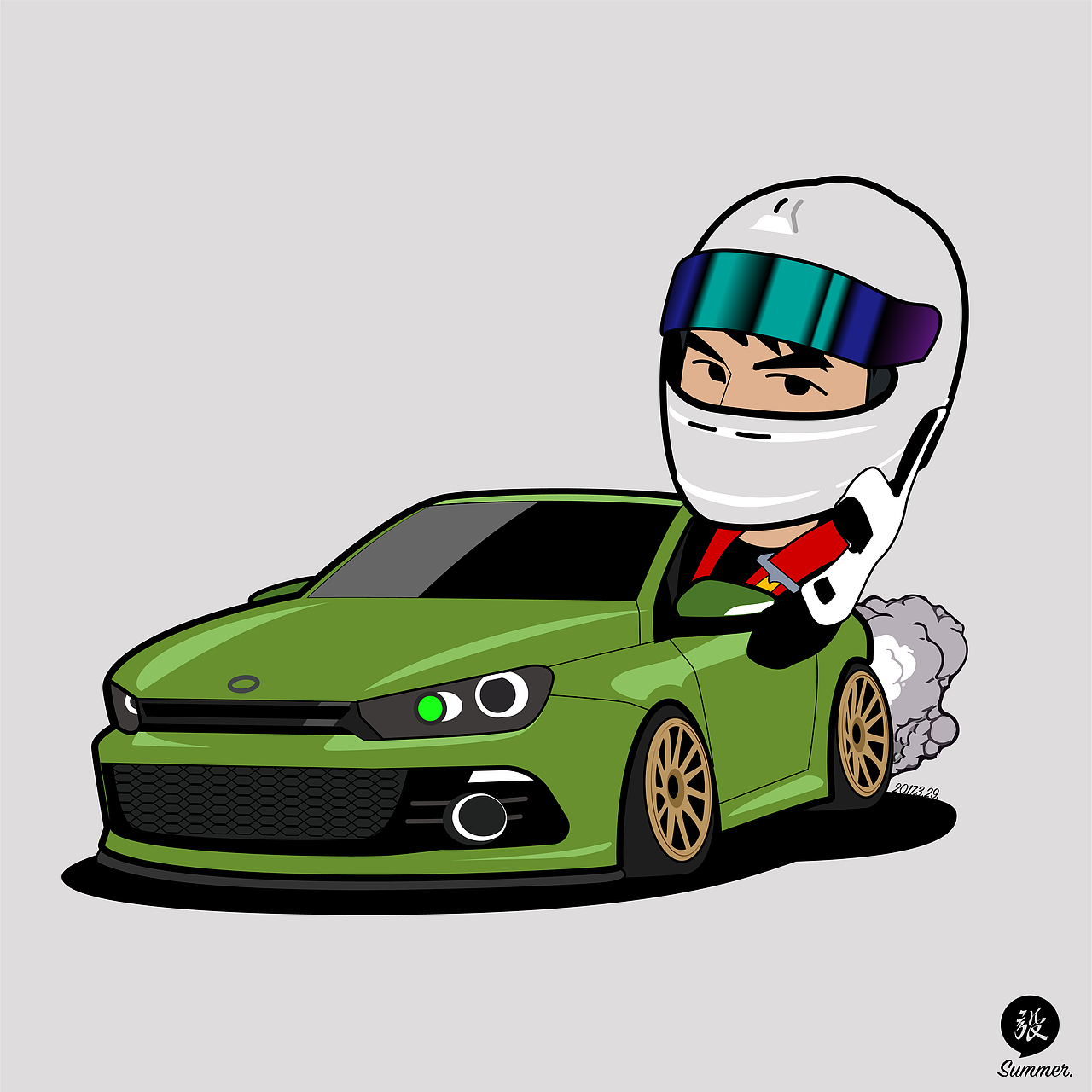 改装车插画汽车插画autoillustration