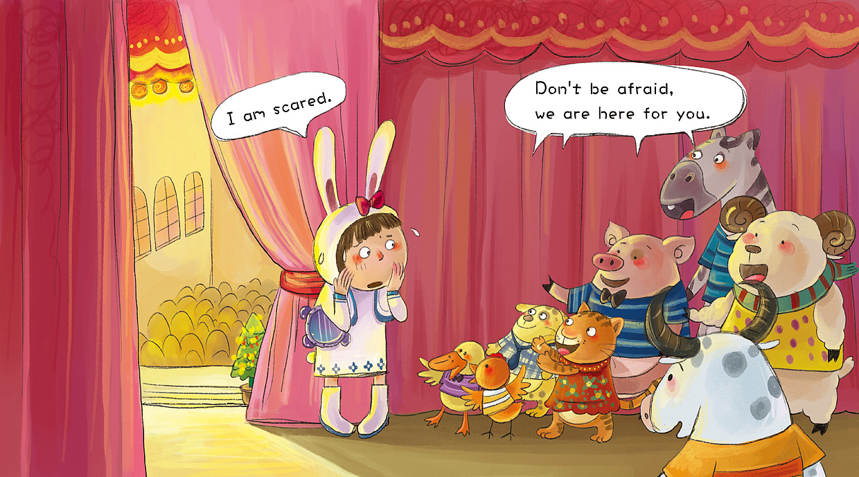 英语绘本《动物合唱团》|插画|儿童插画|饭团子106 - 原创作品 - 站酷