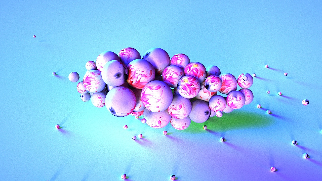 中国风跳跃的小球