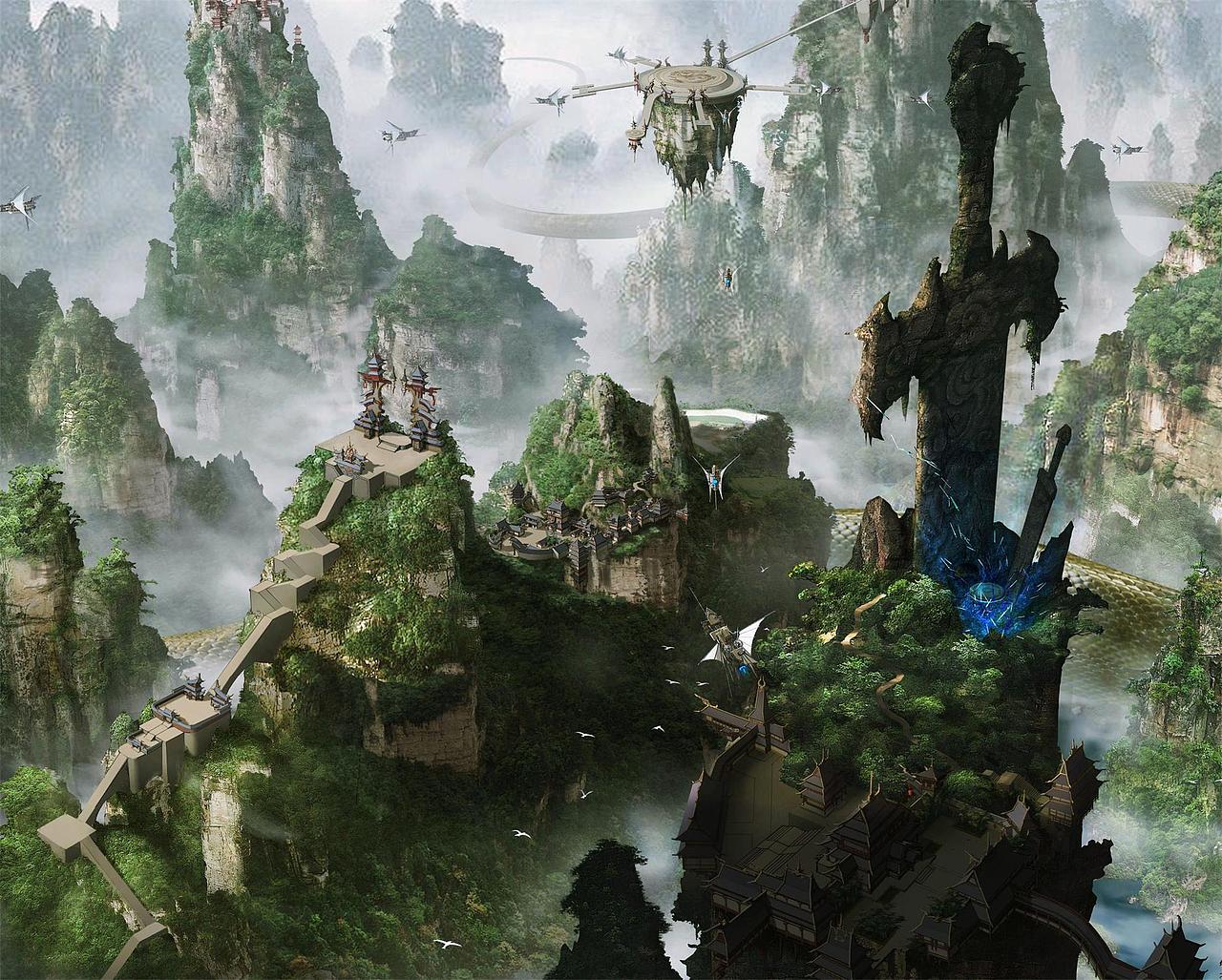 《九劫曲》场景设定|插画|游戏原画|拖鞋老彪_原创作品-站酷zcool