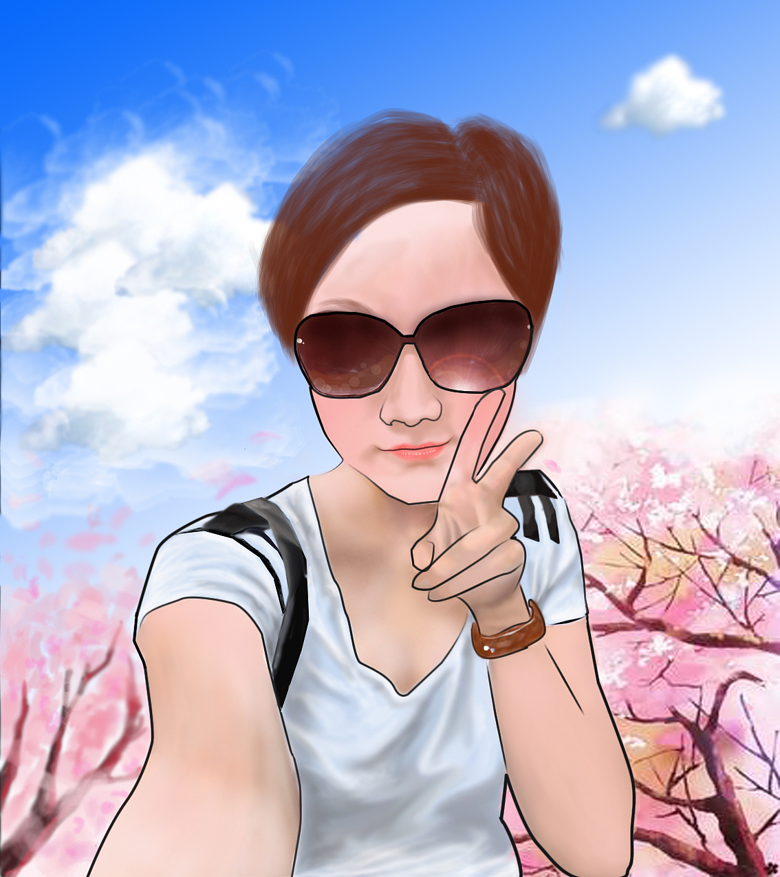 照片转手绘人物练习|插画|创作习作|牛刚_原创作品-站酷zcool