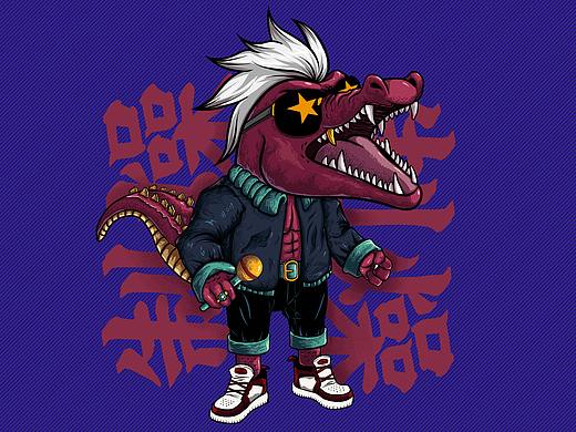 超级大明星事务所——鳄鱼麦霸（个人主页-ZMzExNTY4OTI=） - 新锐潮流插画 - 站酷设计师MamA_龍原创素材 - 站酷ZCOOL