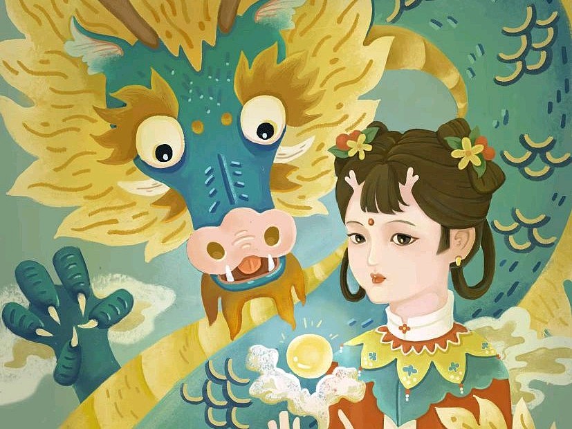 原创/龙女（图ZMzc2MzU1OTky） - 商业插画 - 站酷设计师插画师有茸原创素材 - 站酷ZCOOL